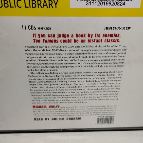 Too Famous: The Rich, the Powerful, the Wishful, the Notorious, the Damned Audio - Picture 5 of 6